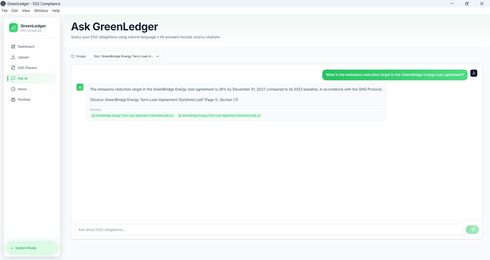 GreenLedger screenshot 1