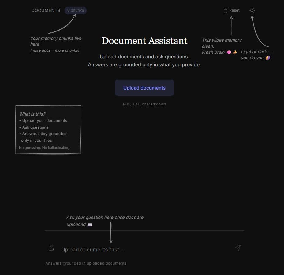 Document RAG Assistant screenshot 1